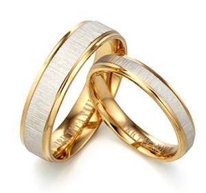 Personalized 18K Gold His and Her Couples Rings