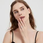 White Gold Princess Cut Simulated Diamond Engagement Ring