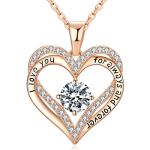 Lucktree Heart Pendant Necklace for Women