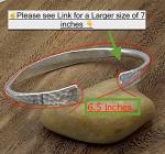 Hammered Sterling Silver Minimalist Cuff Bracelet