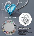 Infinity Birthstone Heart Pendant Necklace for Her