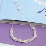 Sterling Silver Byzantine Sliding Bolo Bracelet for Women