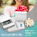 Infinity Birthstone Heart Pendant Necklace for Her