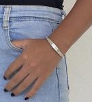 Hammered Sterling Silver Minimalist Cuff Bracelet