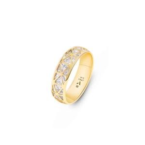 14K Gold Statement Ring for Women - Size 5.75
