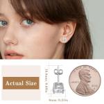 Moissanite 2CT Stud Earrings in White Gold