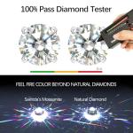 Moissanite 2CT Stud Earrings in White Gold