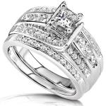 Kobelli 1 Carat Diamond Wedding Ring Set in White Gold