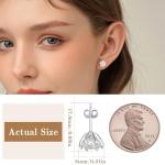 Moissanite Stud Earrings in 925 Sterling Silver