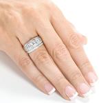 Kobelli 1 Carat Diamond Wedding Ring Set in White Gold
