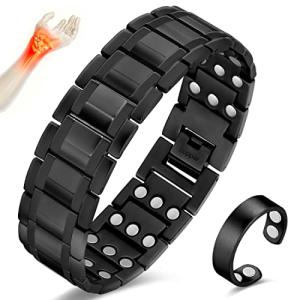 Men's Copper Magnetic Bracelet and Ring Set