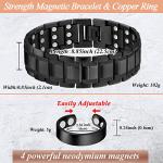 Men's Copper Magnetic Bracelet and Ring Set