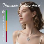 Heart Moissanite Necklace in Sterling Silver