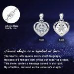 Heart Moissanite Necklace in Sterling Silver
