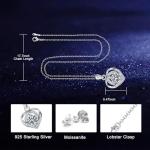 Heart Moissanite Necklace in Sterling Silver