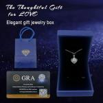 Heart Moissanite Necklace in Sterling Silver