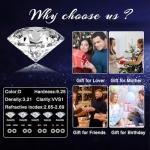 Heart Moissanite Necklace in Sterling Silver