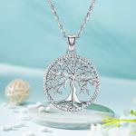 Aniu Sterling Silver Tree of Life Necklace