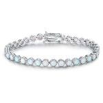 Opal Bracelet with 18K White Gold Plating