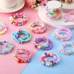 Colorful Beaded Bracelets for Girls - 100 Pcs