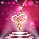 Rose Gold Heart Necklace - Perfect Gift for Her