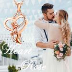 Rose Gold Heart Necklace - Perfect Gift for Her