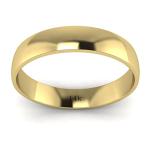 Unisex Solid 14k Yellow Gold Wedding Band 4mm