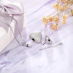 Sterling Silver Heart Urn Pendant Necklace