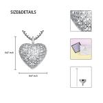 Sterling Silver Heart Urn Pendant Necklace