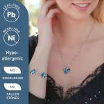Infinity Love Birthstone Heart Necklace in Sapphire