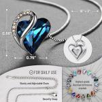 Infinity Love Birthstone Heart Necklace in Sapphire
