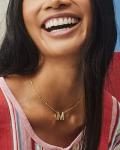 Kendra Scott Gold Letter M Pendant Necklace