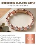 Jecanori Copper Magnetic Bracelet for Women, Adjustable