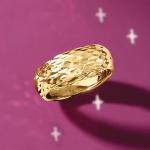 14kt Yellow Gold Sparkle Pattern Ring, Size 8