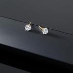 14K Gold Lab Grown Diamond Stud Earrings