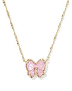 Kendra Scott Haley Bow Pendant Necklace in Blush Ivory