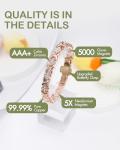 Rose Gold Copper Magnetic Bracelet with Zirconia