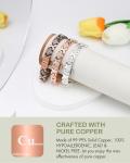 Rose Gold Copper Magnetic Bracelet with Zirconia