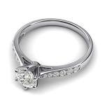 14k White Gold 1.0 CT Simulated Diamond Ring