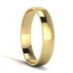 Unisex 10k Yellow Gold 4mm Wedding Band