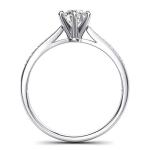 14k White Gold 1.0 CT Simulated Diamond Ring