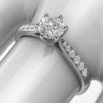 14k White Gold 1.0 CT Simulated Diamond Ring
