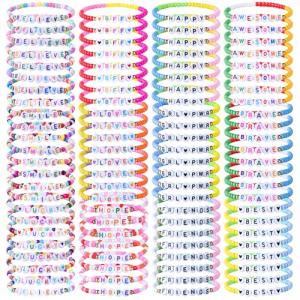 96pcs Colorful Friendship Beaded Stretch Bracelets