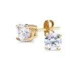 Lab Grown Diamond Stud Earrings in Yellow Gold