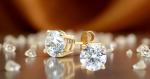 Lab Grown Diamond Stud Earrings in Yellow Gold
