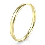 10K Yellow Gold 2MM Dome Wedding Band Ring