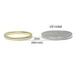 10K Yellow Gold 2MM Dome Wedding Band Ring