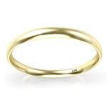 10K Yellow Gold 2MM Dome Wedding Band Ring