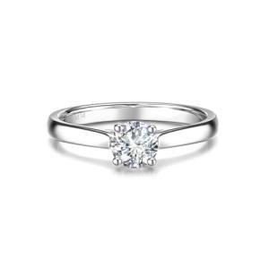 Lab Grown Diamond Solitaire Ring in Silver