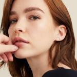 Princess Cut Moissanite Stud Earrings in Silver